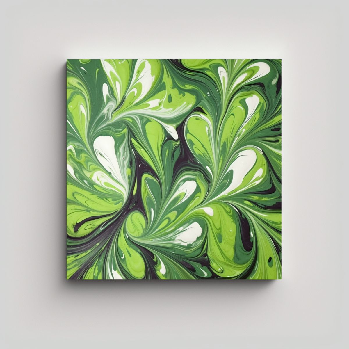 GENERICO - Flores Bloom Fluidas Verde Originalidad Pinturas 60x60 Cm