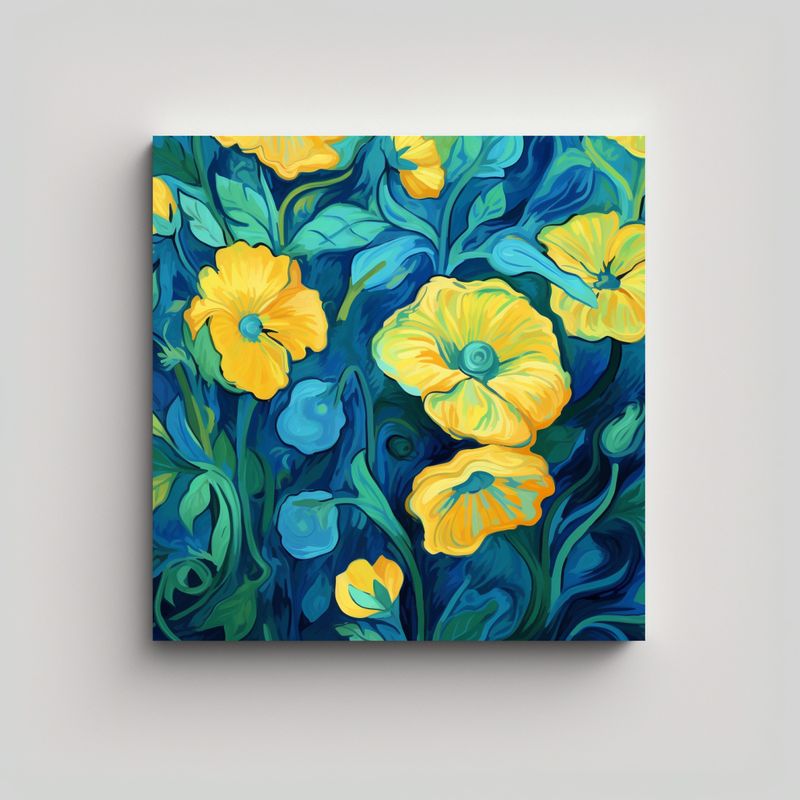 GENERICO - Pinturas Decorativas Estilo Van Gogh Con Firma 50x50 Cm