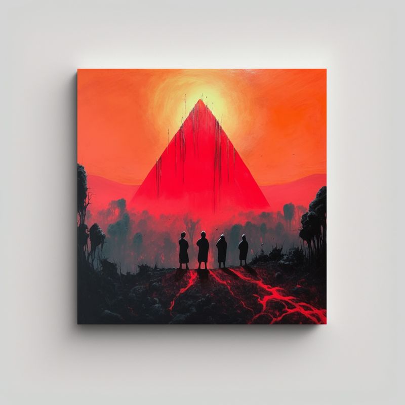 GENERICO - Cuadro Decorativo: Grupo Admira Paisaje Montaña 90x90 Cm