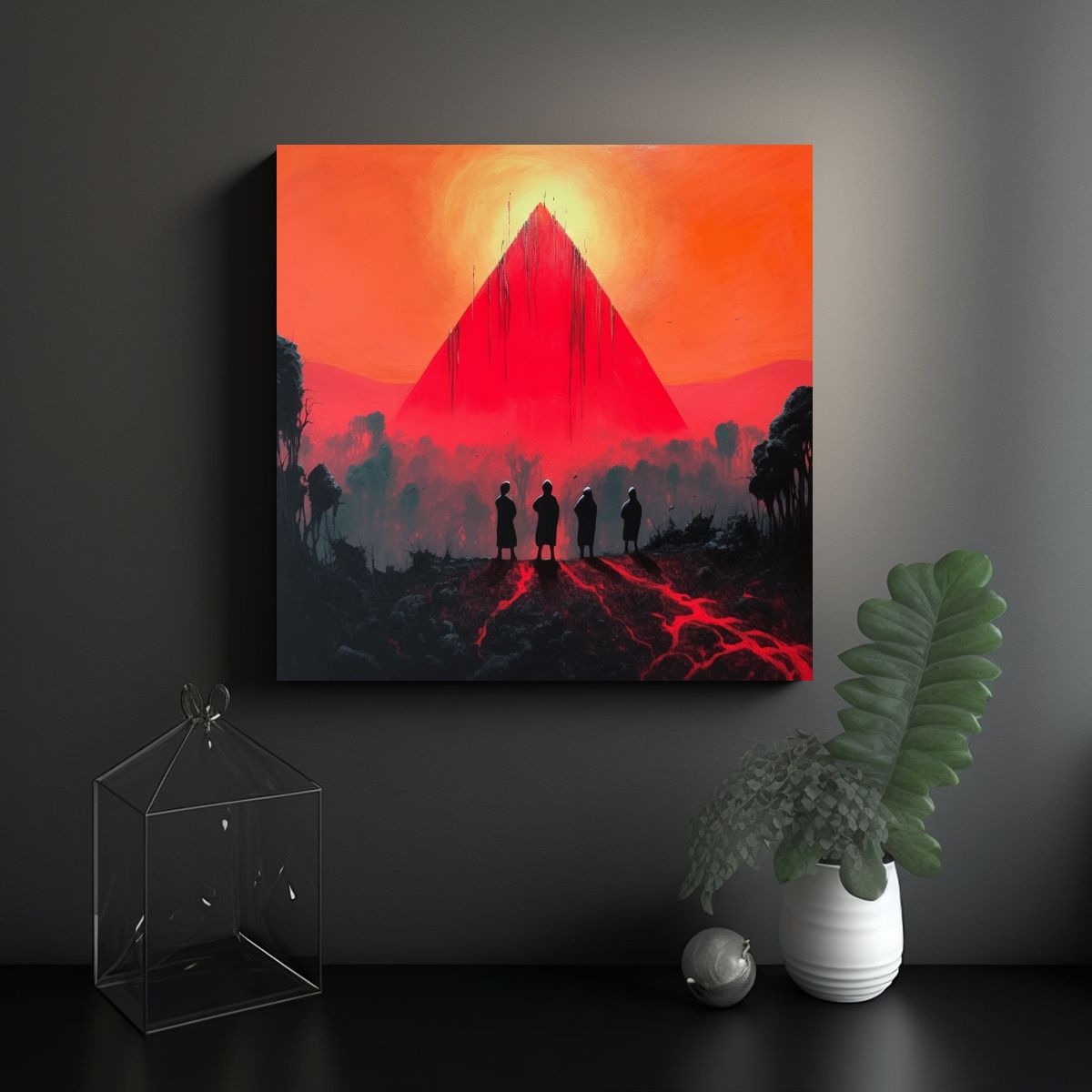 GENERICO - Cuadro Decorativo: Grupo Admira Paisaje Montaña 70x70 Cm