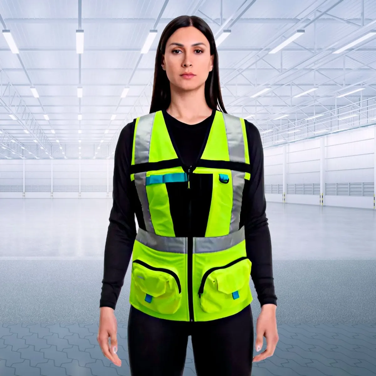 ALASKA - Chaleco Geólogo Alaska Xpert Mujer Amarillo Ropa De Trabajo