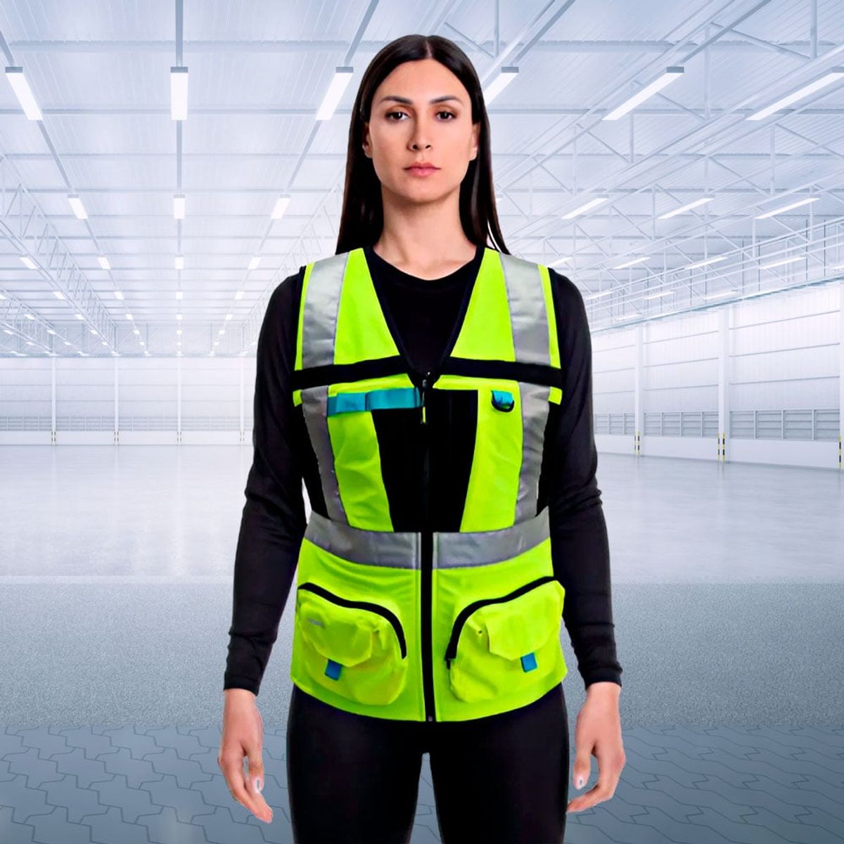 ALASKA - Chaleco Geólogo Alaska Xpert Mujer Amarillo Ropa De Trabajo