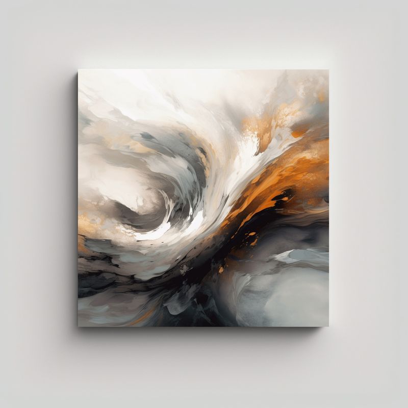 GENERICO - Pintura Abstracta Cuadro Expresión Equilibrio En 80x80 Cm