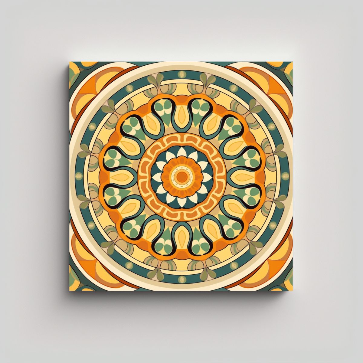 GENERICO - Pinturas Decorativas De Estilo Paisley, Rattan Y 70x70 Cm