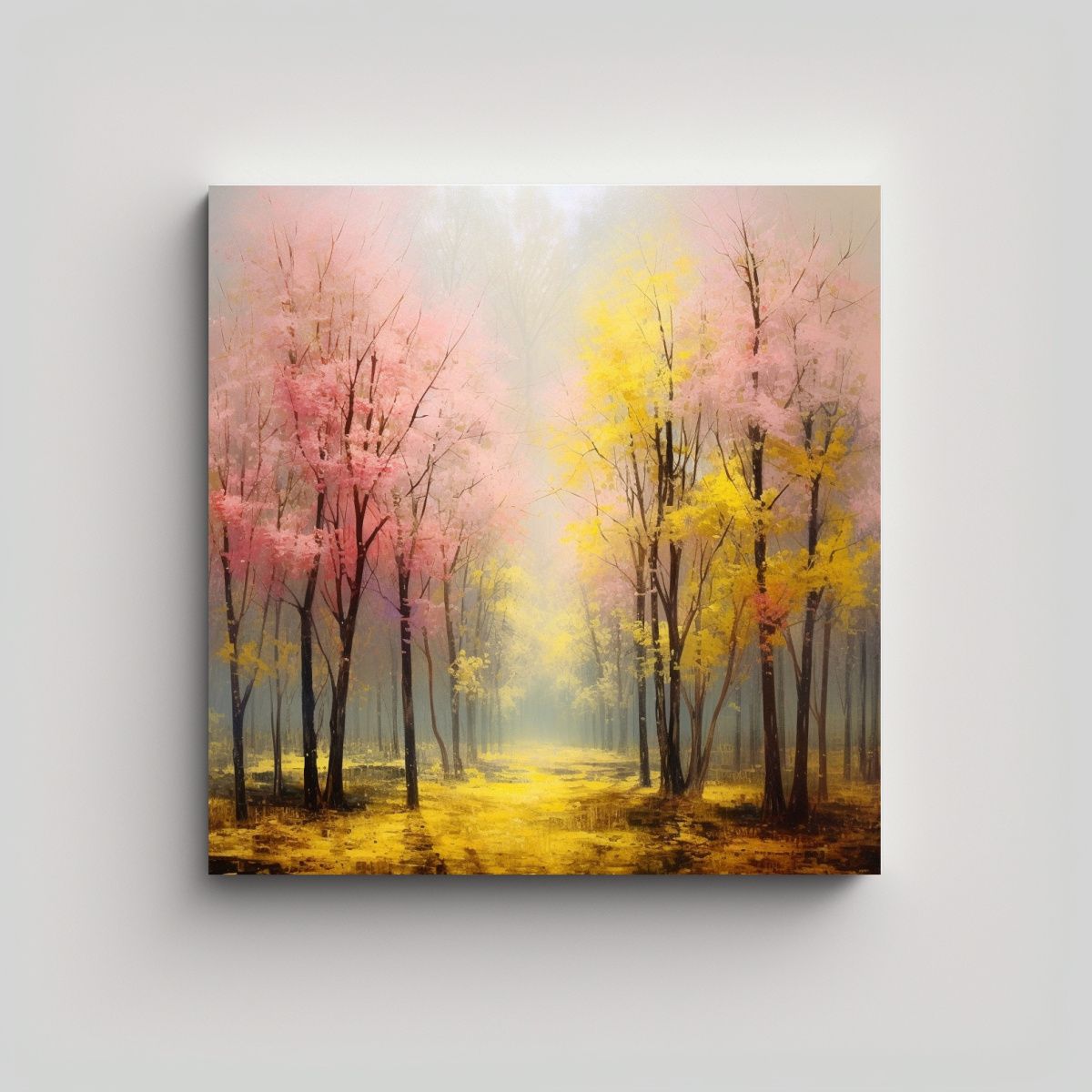 GENERICO - Cuadro Inspiración Arte Gráfico Árboles 50x50 Cm