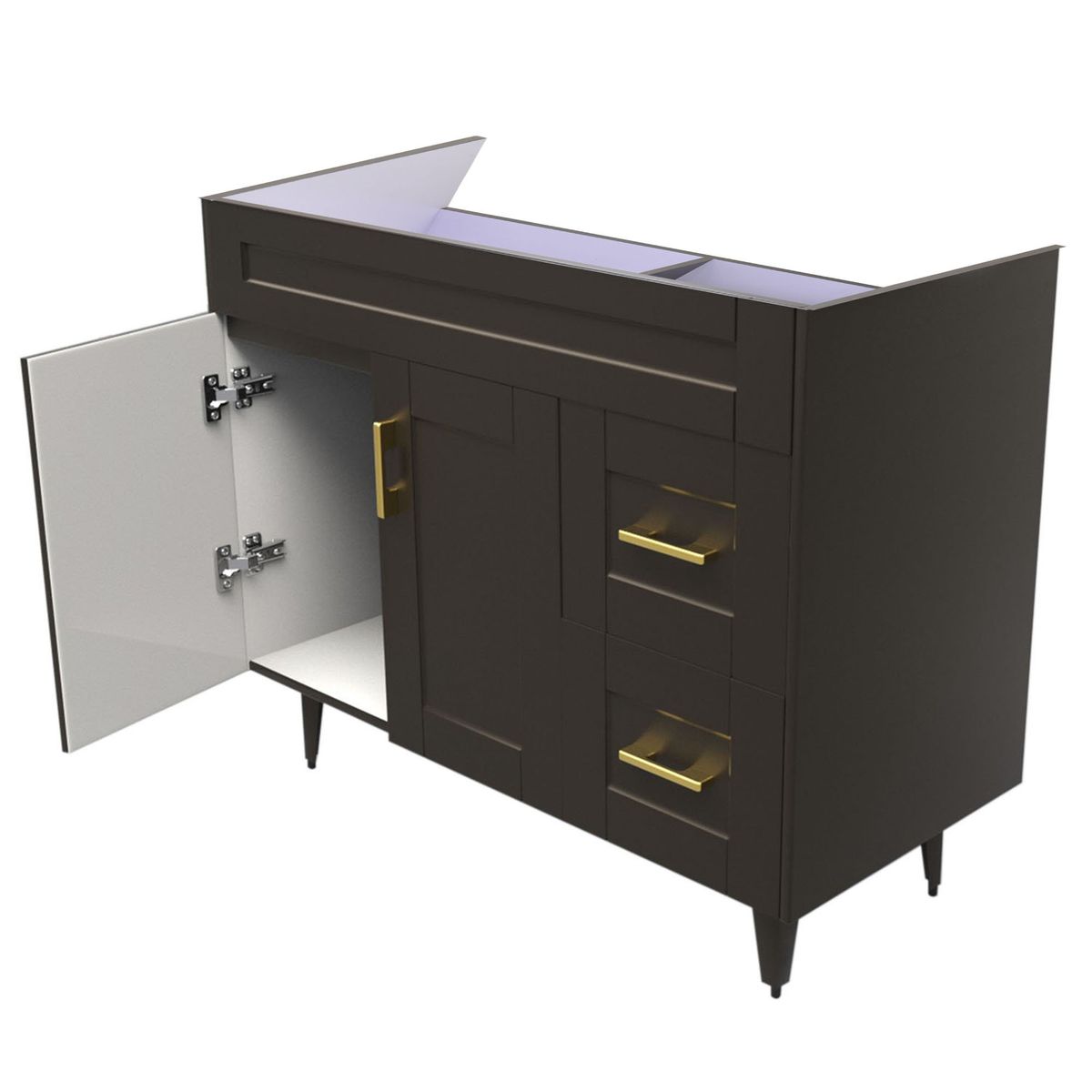 DOMSA - Mueble base para baño Deluxe 100SK CafE 98x80x45cm