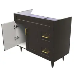 DOMSA - Mueble base para baño Deluxe 100SK CafE 98x80x45cm