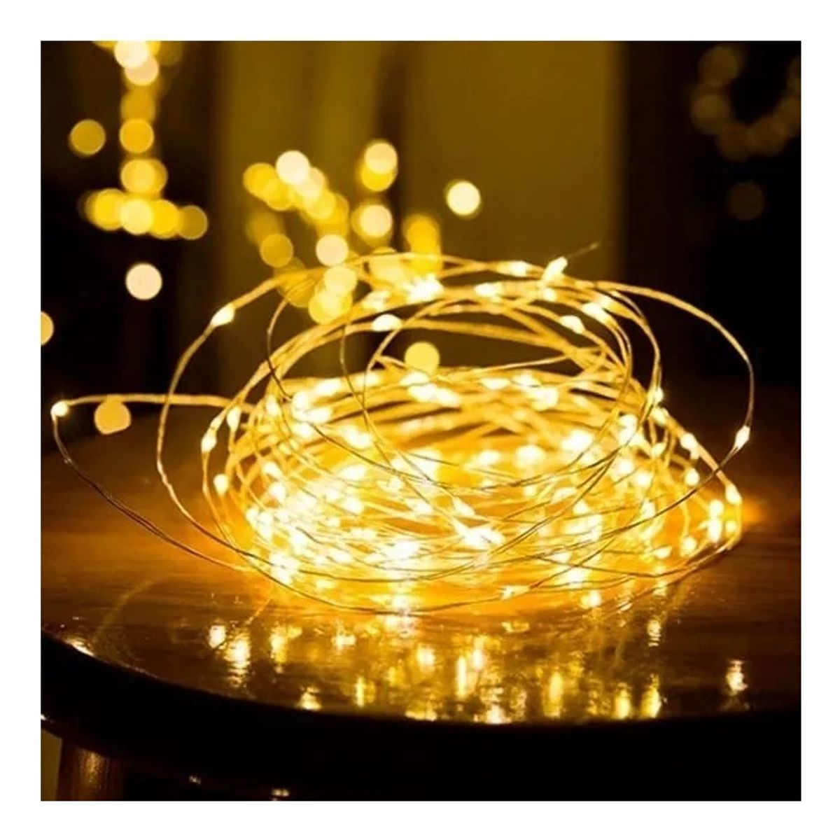 GENERICO - Guirnalda 200 Led Alambre Hada Boda 20 mts Calido