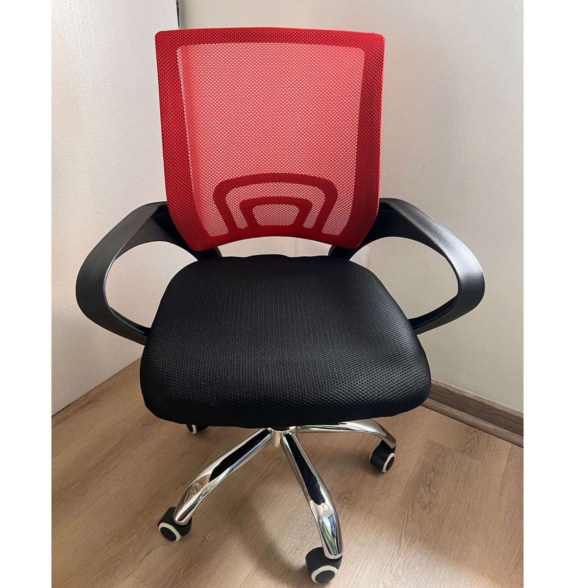 GENERICO - Silla de oficina ergonómica giratoria altura ajustable Roja