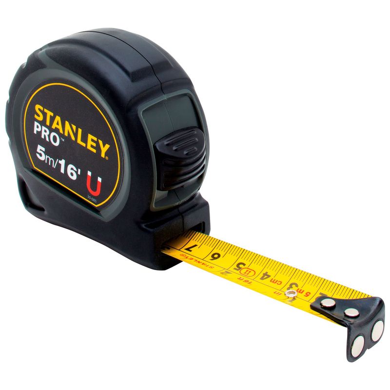 STANLEY - Cinta métrica PRO 5m/16' punta magnética Stanley 30-085