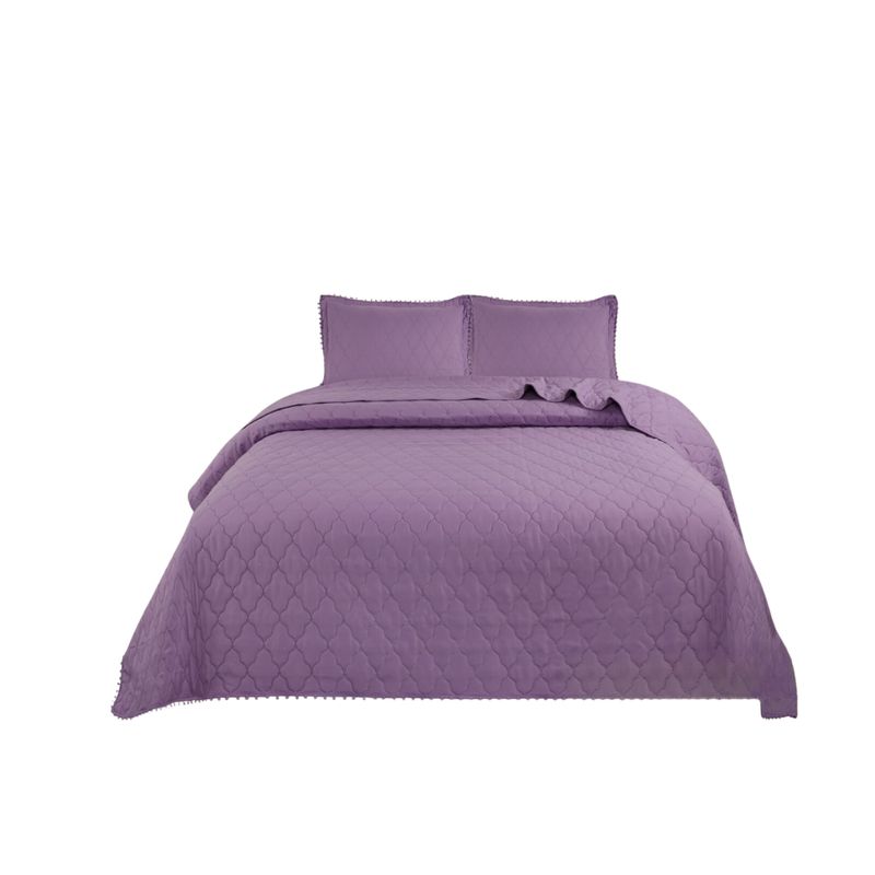 GENERICO - Cubrecama Quilt De Verano King Diseño Pompón 270x250cm