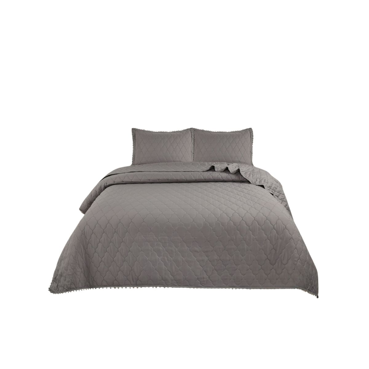 GENERICO - Cubrecama Quilt De Verano King Diseño Pompón 270x250cm
