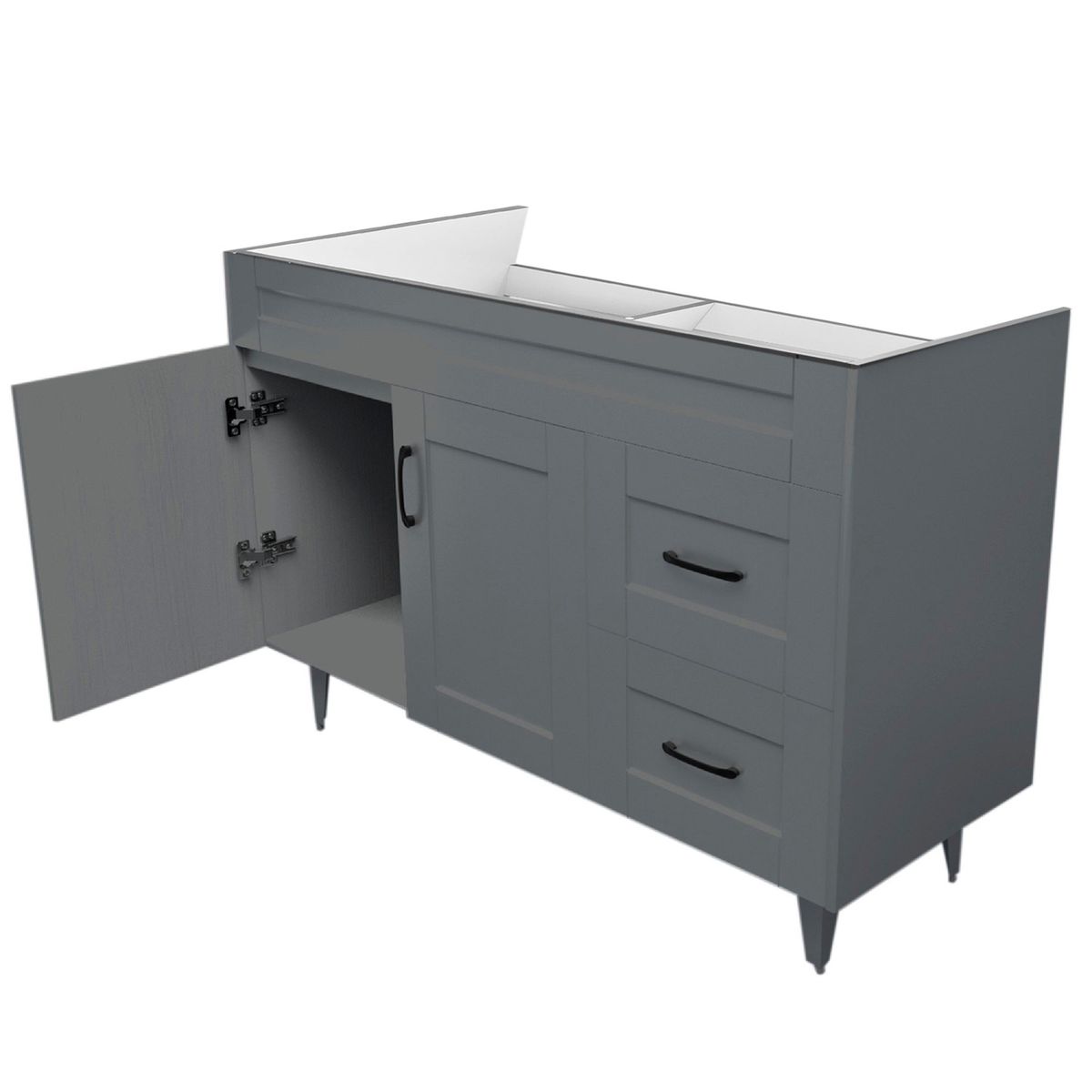 DOMSA - Mueble base para baño Deluxe 120SK Gris 118x80x45cm