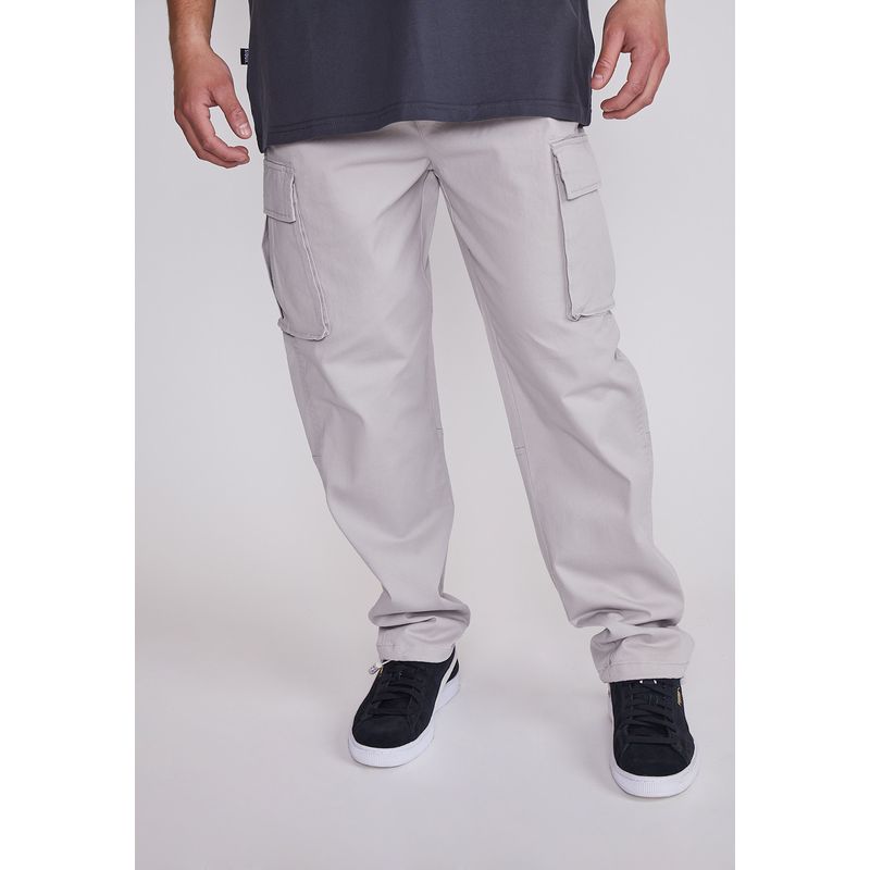SIOUX - Pantalón Hombre Gris Cargo Regular Sioux
