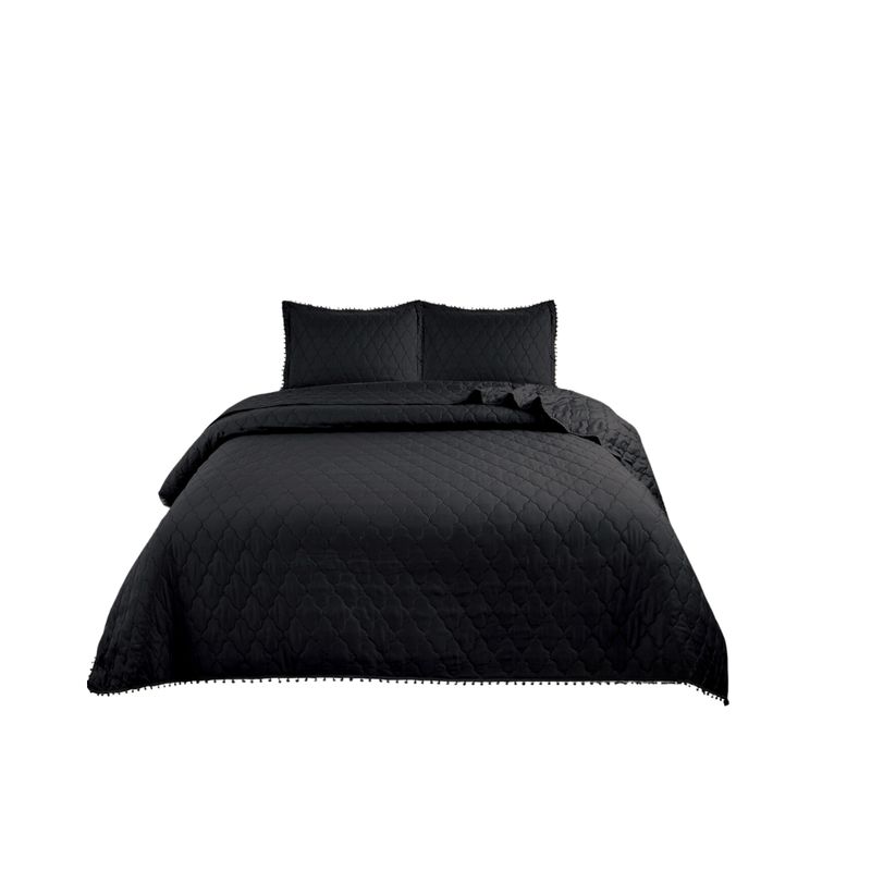 GENERICO - Cubrecama Quilt De Verano King Diseño Pompón 270x250cm