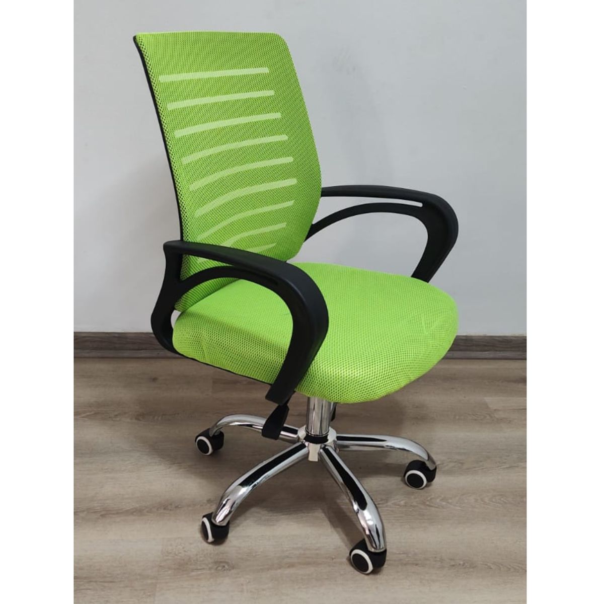 GENERICO - Silla De escritorio secretarial ergonómica giratoria Verde
