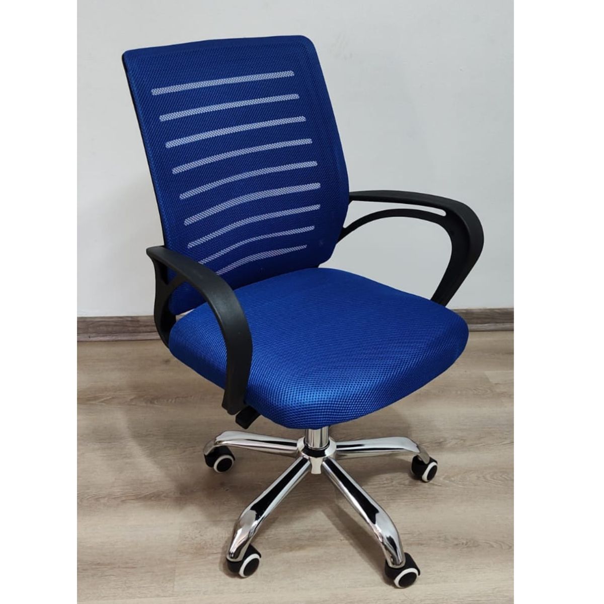 GENERICO - Silla De escritorio secretarial ergonómica giratoria Azul