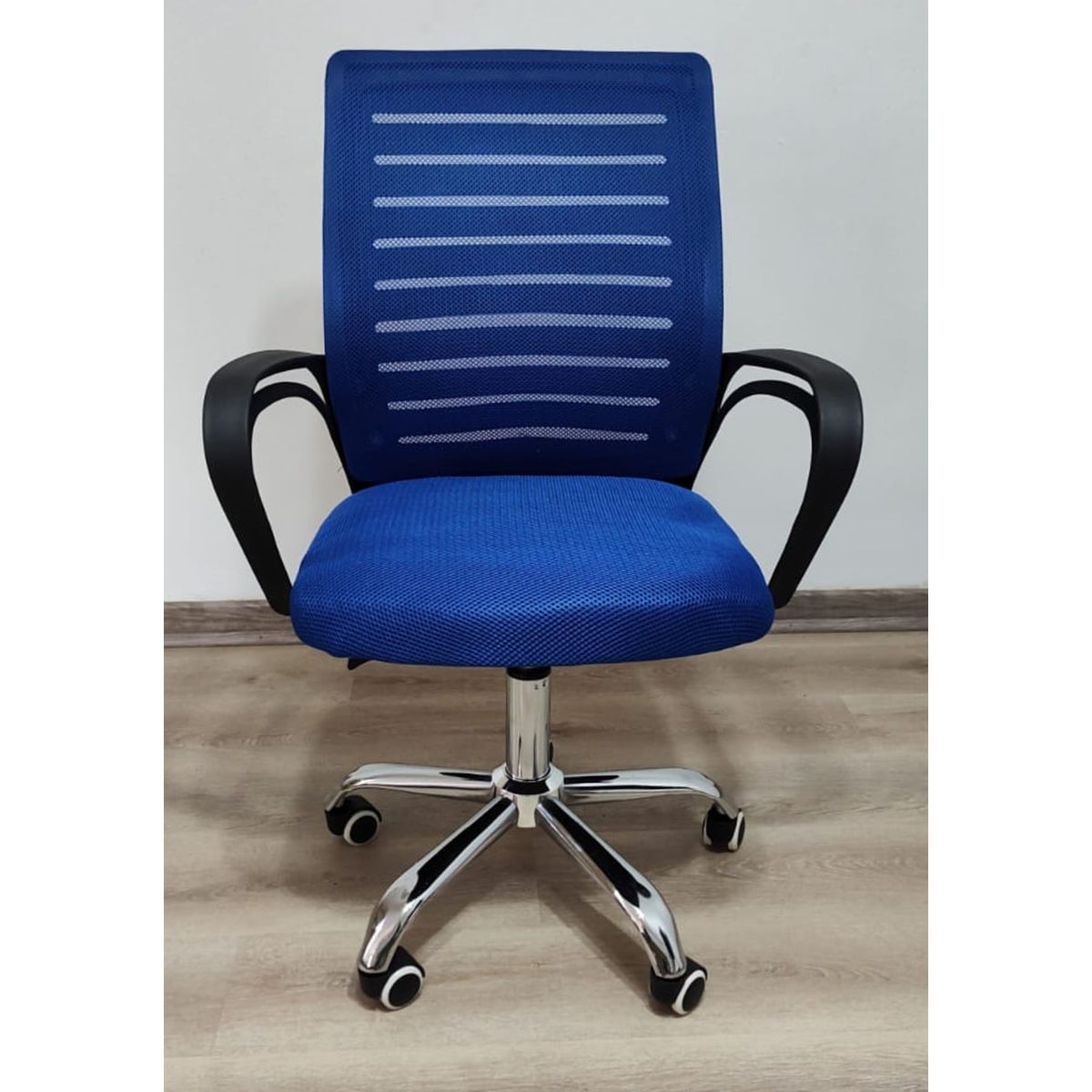 GENERICO - Silla De escritorio secretarial ergonómica giratoria Azul