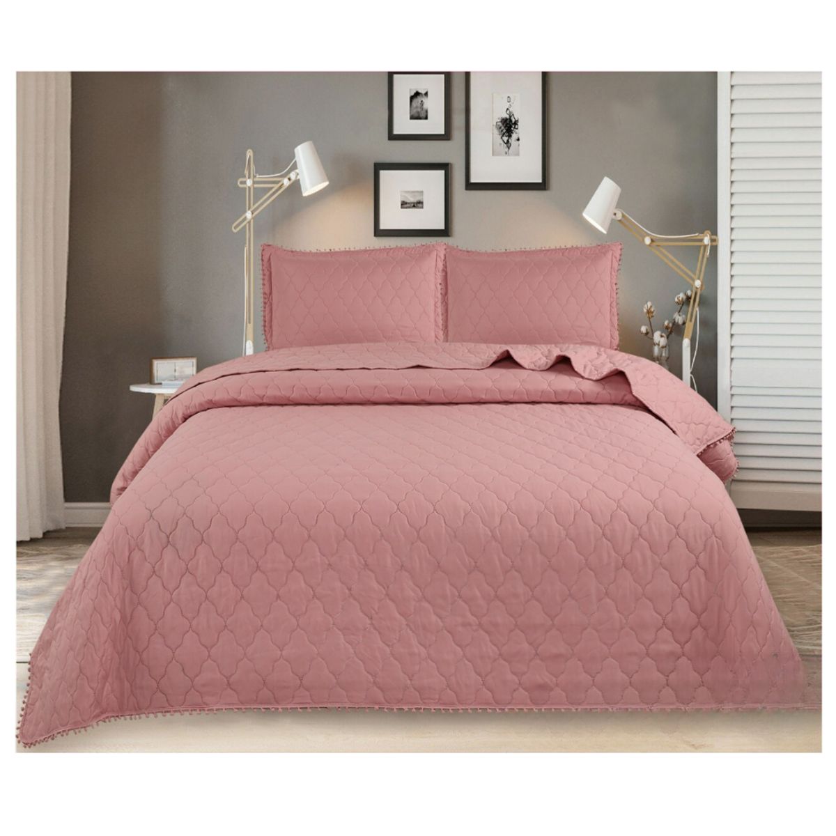 GENERICO - Cubrecama Quilt De Verano 15 Plazas Diseño Pompón 230x180cm