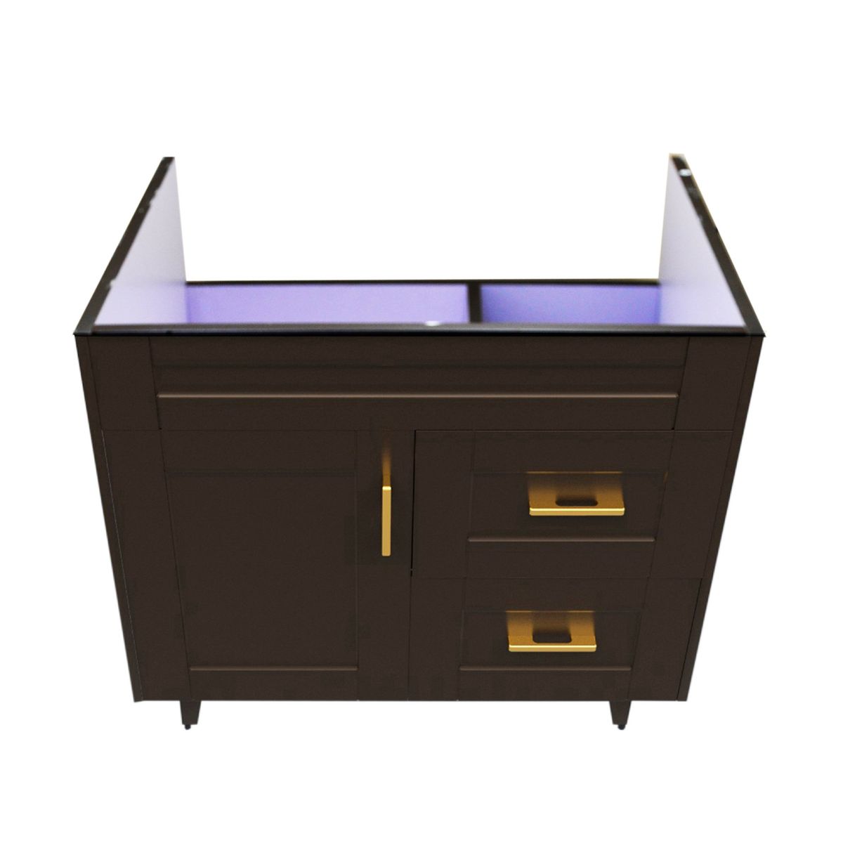 DOMSA - Mueble base para baño Deluxe 80SK CafE 78x80x45cm