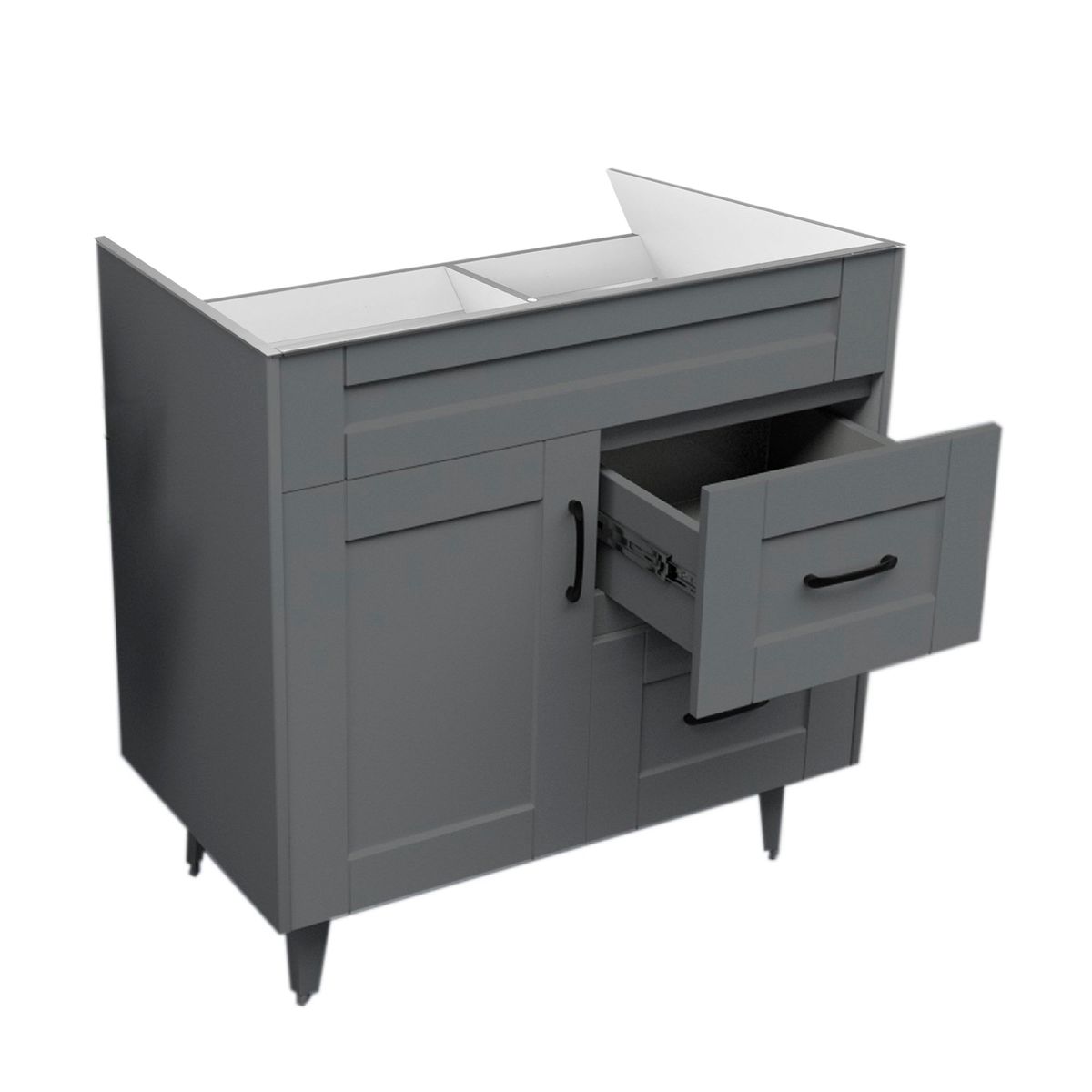 DOMSA - Mueble base para baño Deluxe 80SK Gris 78x80x45cm