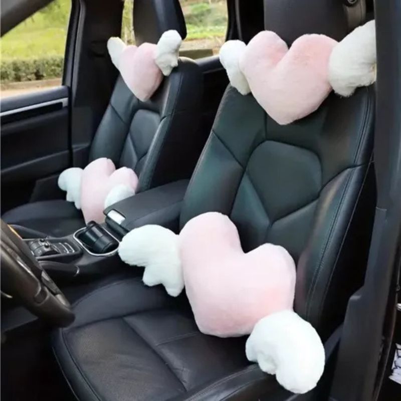 GENERICO - Almohada Apoya Cuello Para Autos De Corazon