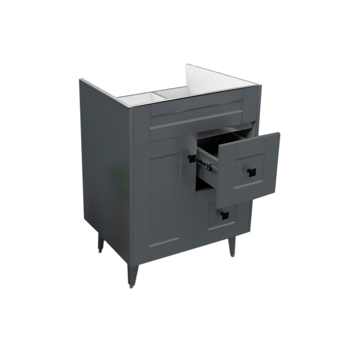 DOMSA - Mueble base para baño Deluxe N60SK Gris 58x80x45cm