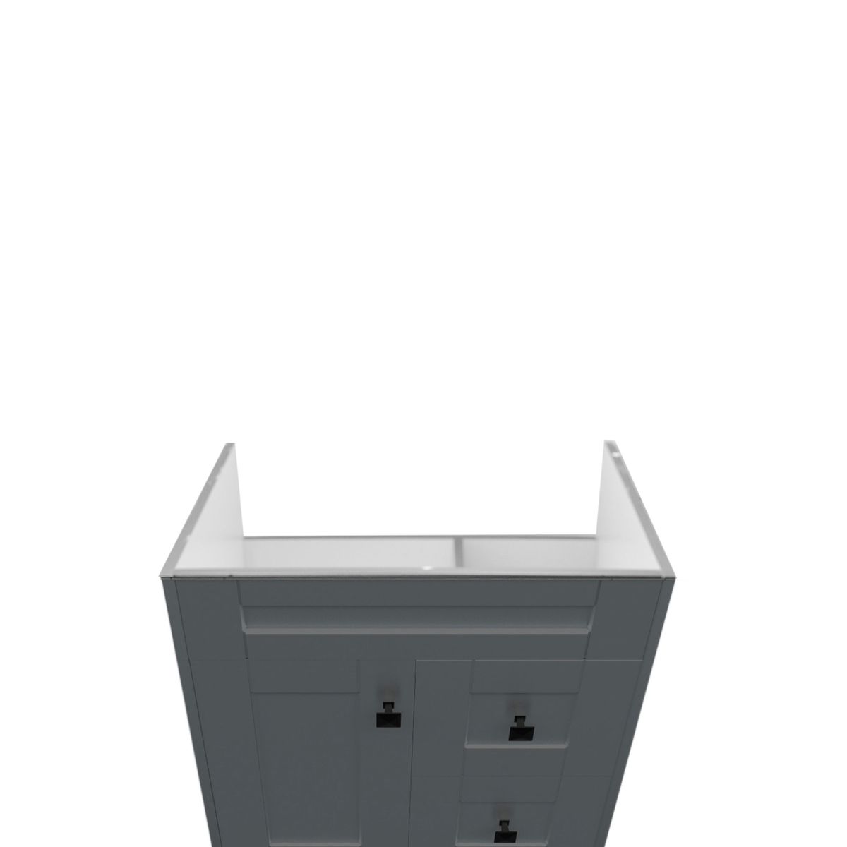 DOMSA - Mueble base para baño Deluxe N60SK Gris 58x80x45cm