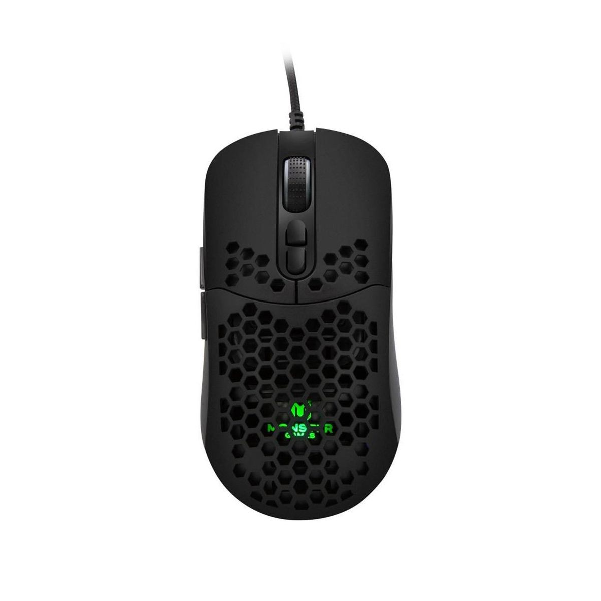 MONSTER GAMES - Mouse Gamer Ultraliviano Monster M5062 Honeycomb 6400 dpi