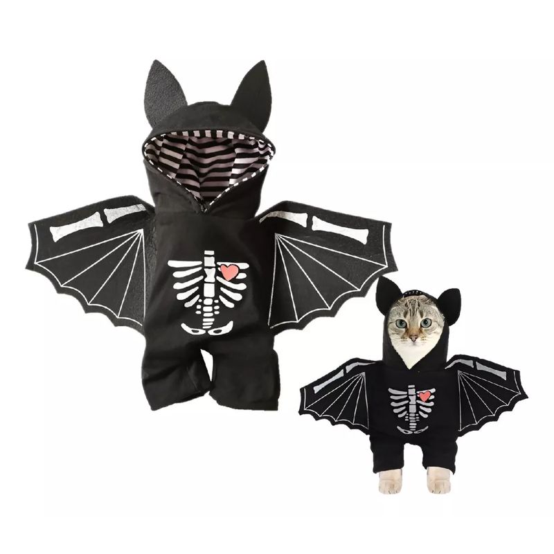 GENERICO - Disfraz Halloween Perro Disfraz Murcielago Gato Mascota XL