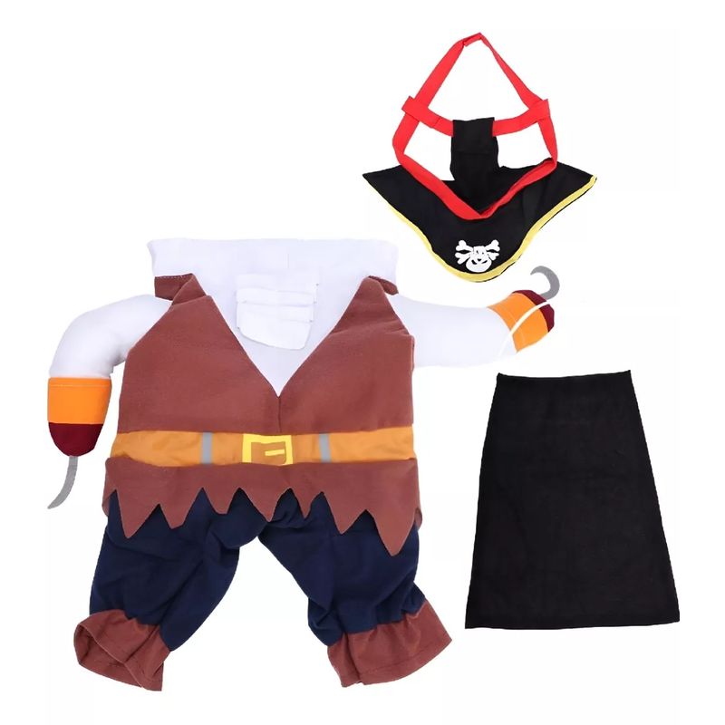 GENERICO - Disfraz Gato Halloween Disfraz Pirata Perro Mascotas S