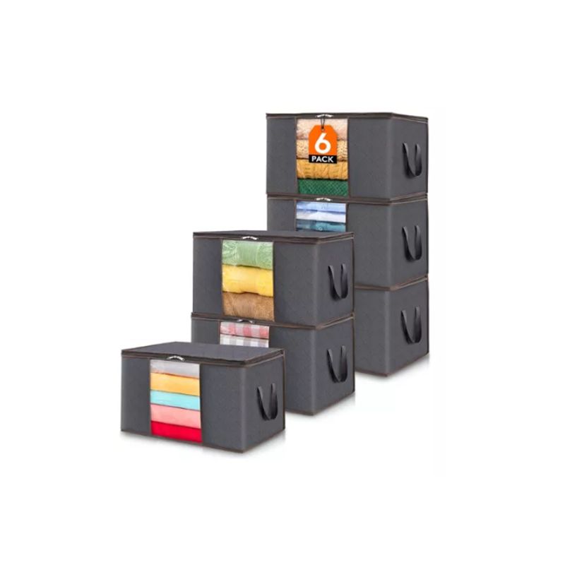 GENERICO - 6 Unidades Organizador De Bolsas Almacenamiento De Ropa 60L