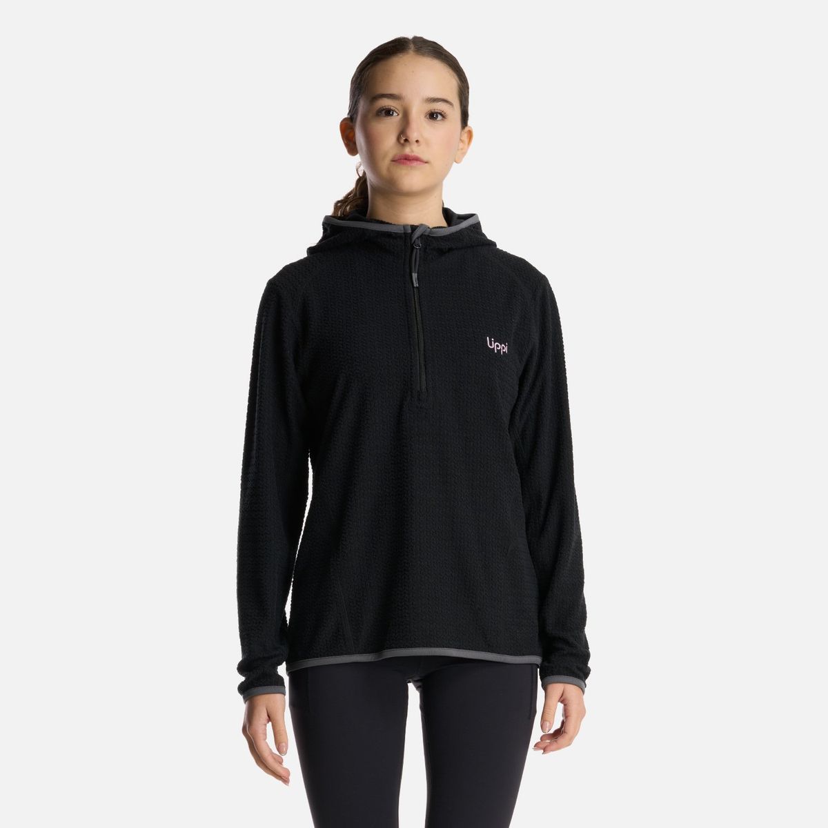 LIPPI - Polerón Teen Girl Mild Nano-F 14 Zip Hoody Negro Lippi