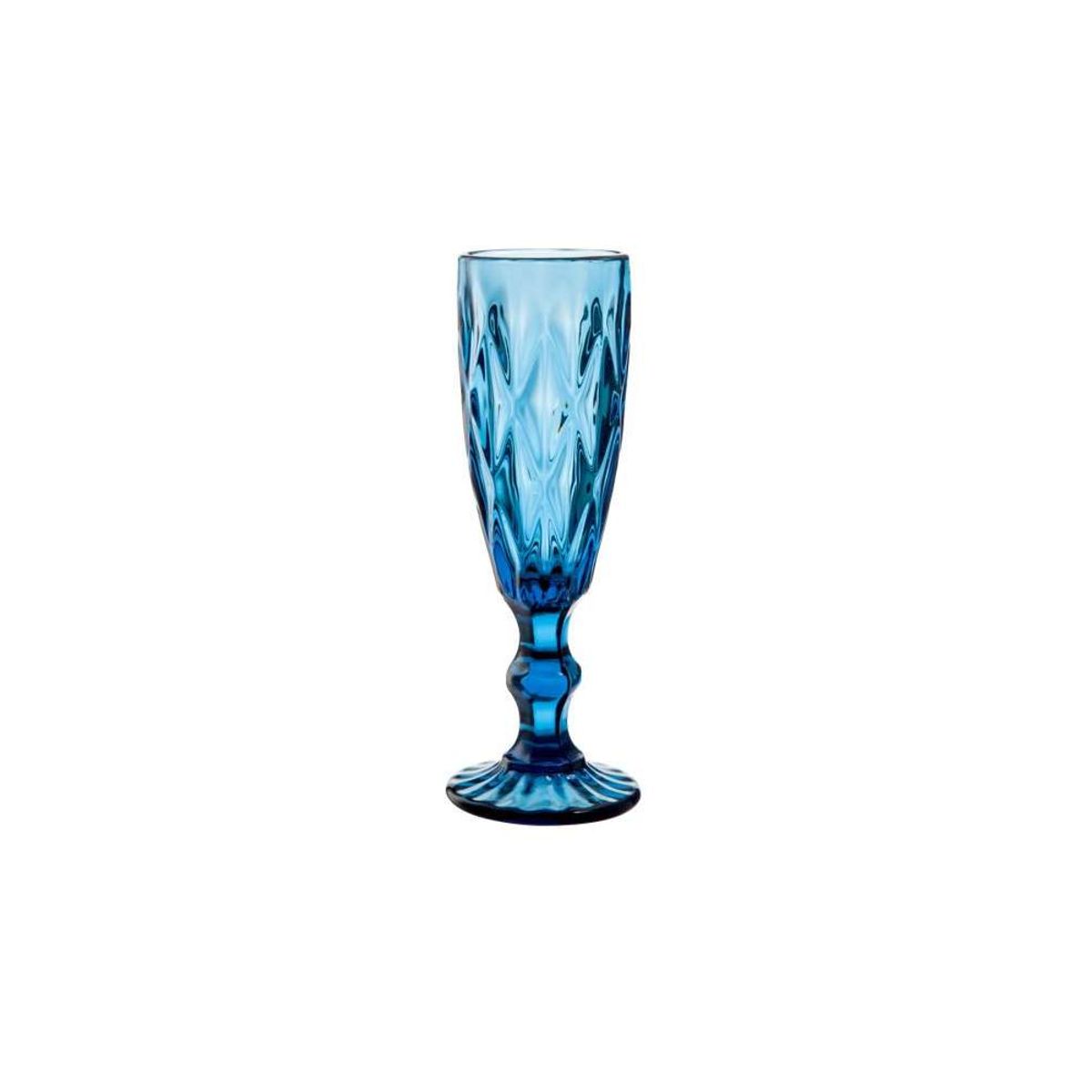 ALLEGRA - Copa flute 180 cc Diamonds Azul