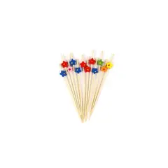 GENERICO - Brochetas De Bambú Con Figura De Estrella 12pcs 12cm