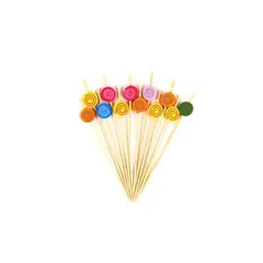 GENERICO - Brochetas De Bambú Con Figura De Dulce 12pcs 12cm