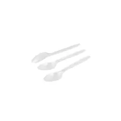 GENERICO - Cucharas Plásticas Color Transparente 12pcs 15cm