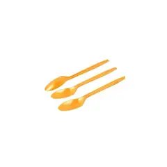 GENERICO - Cucharas Plásticas Color Dorado 12pcs 15cm