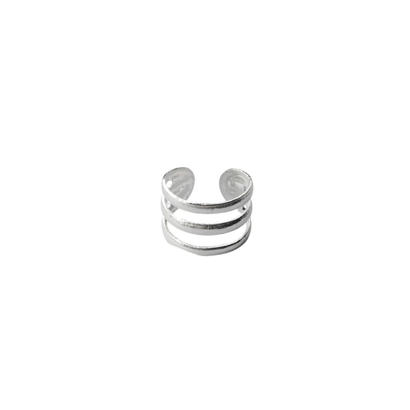 ANDREA COGGIOLA JOYAS - Aro Bidu Triple  Argollas Plata Fina 925
