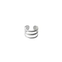 ANDREA COGGIOLA JOYAS - Aro Bidu Triple Argollas Plata Fina 925