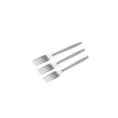 GENERICO - Tenedores Plásticos Color Plateado 12pcs 16cm