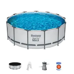 BESTWAY - Piscina estructural redonda +Bomba+Cobertor+Escalera