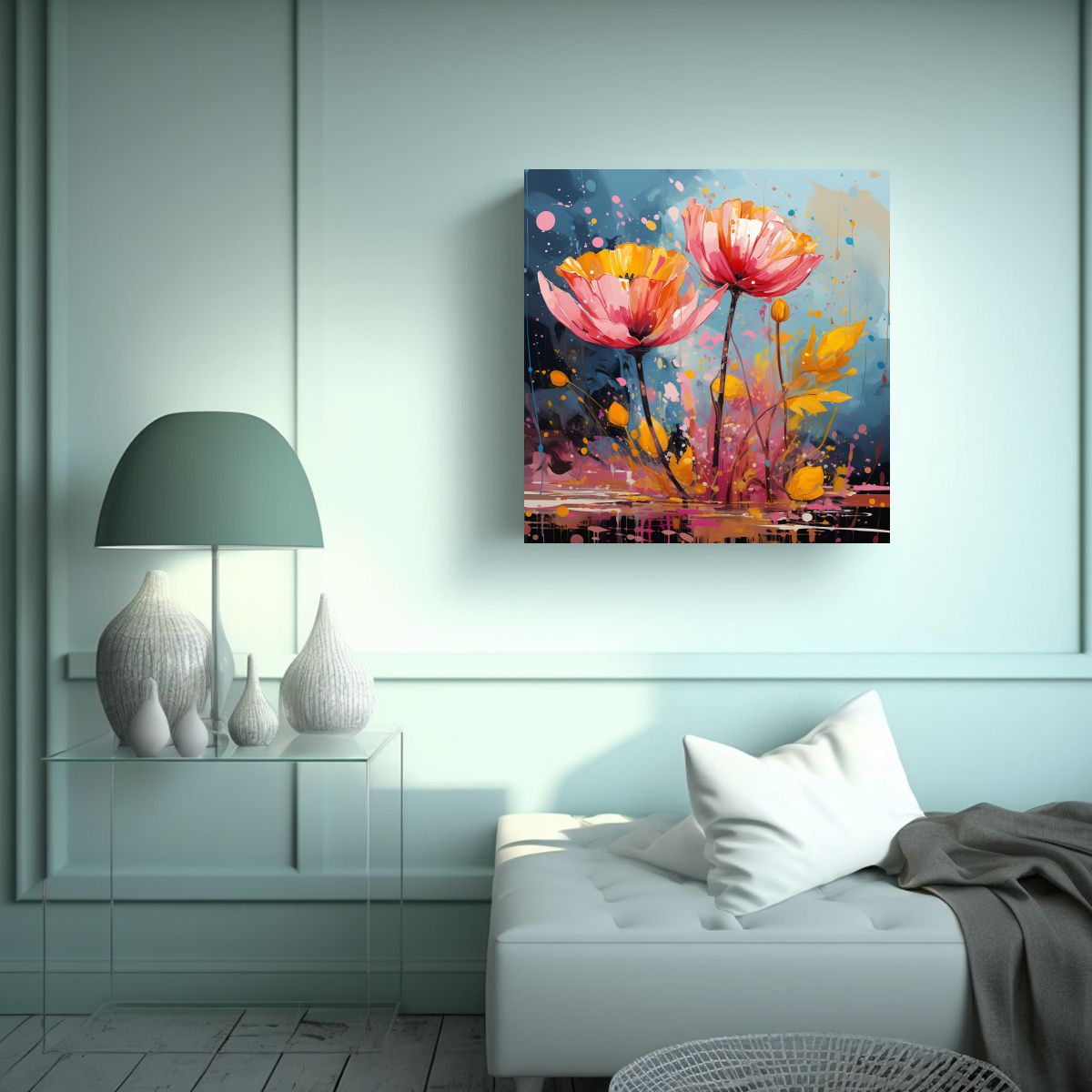 GENERICO - Pinturas Decorativas De Arte Movimiento Calidez 60x60 Cm