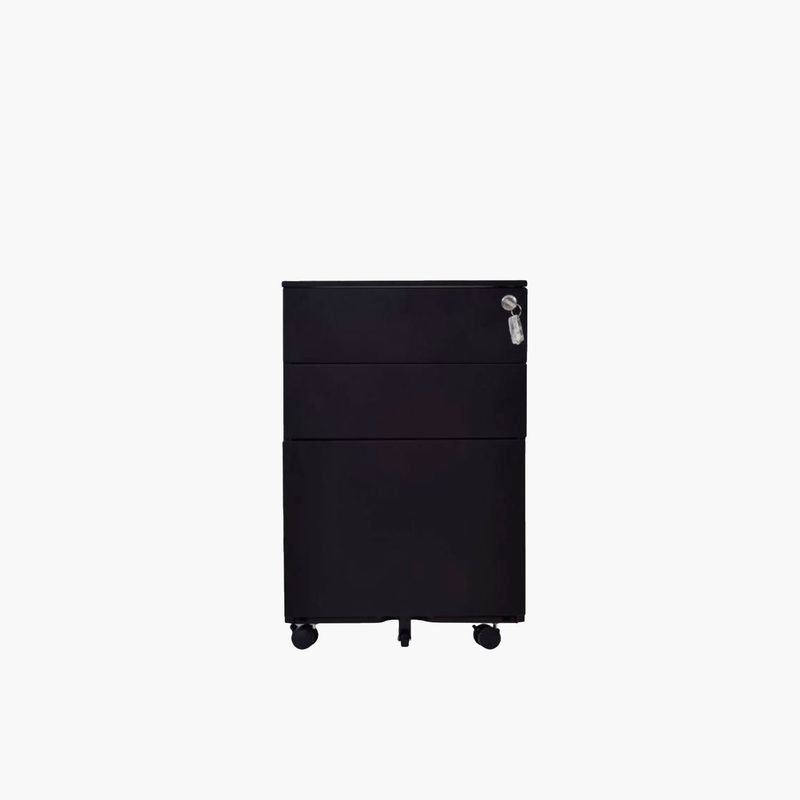 FORM OFFICE - Cajonera Metálica Móvil 39x50x60 cm Negro Form