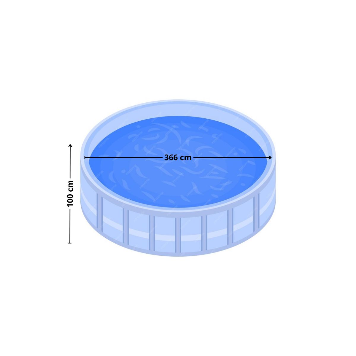BESTWAY - Piscina estructural redonda 366x100cm con bomba gris Bestway