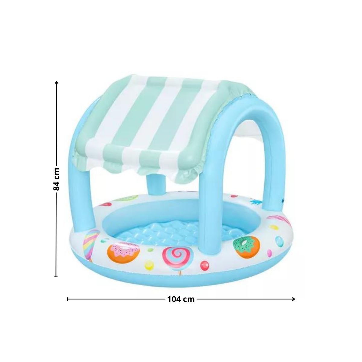 BESTWAY - Piscina inflable bebe techo tienda dulces 104x84cm Bestway