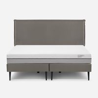 Cama Europea Pratta King Pata Acero BD + Respaldo Maurice