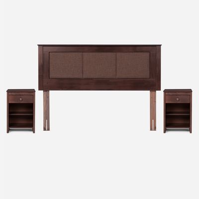 Imagen 2 del producto Cama Europea Pratta 2 Pl Pata Madera BD + Respaldo y Velador