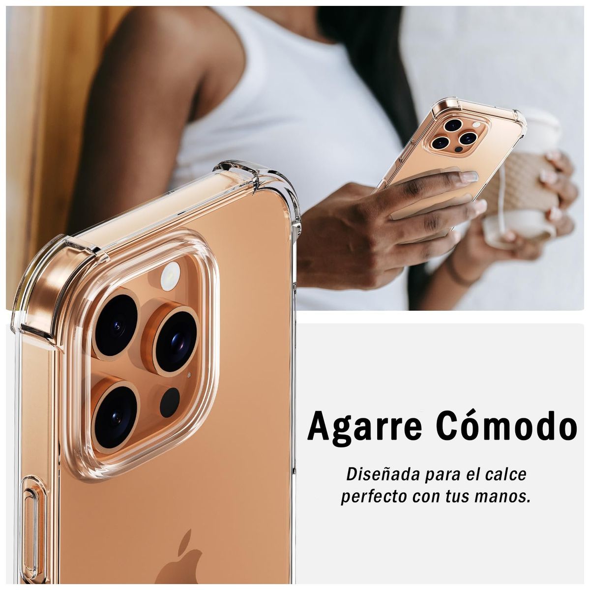 CELLBOX - Carcasa Antigolpe Transparente para iPhone 16 Pro Max