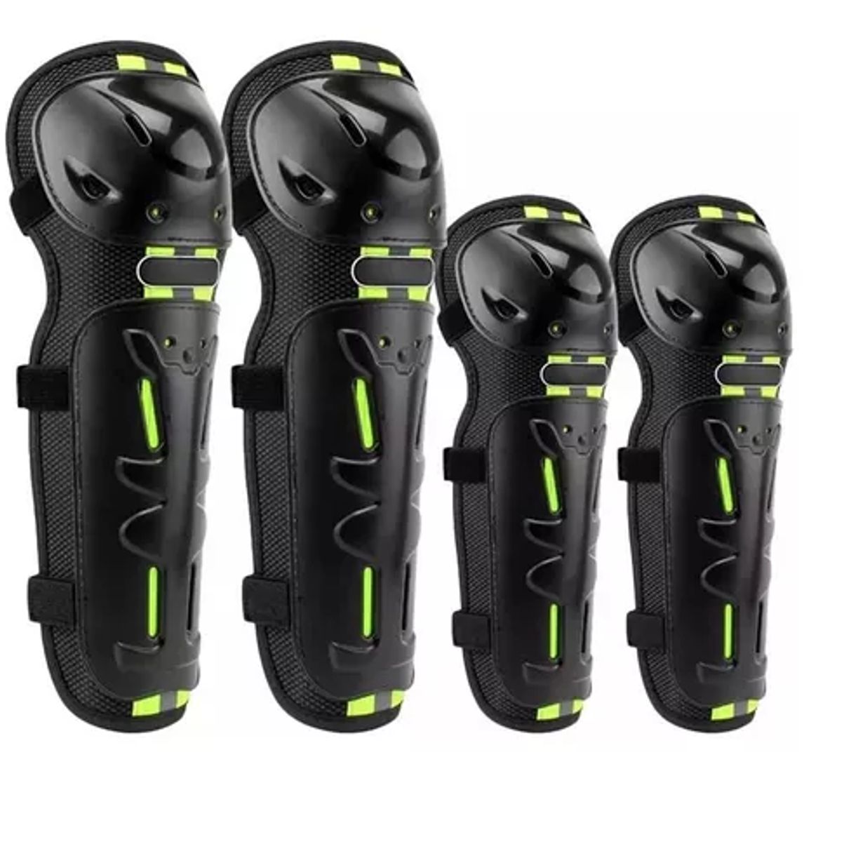 GENERICO - Rodillera Y Coderas Para Motorizados Reflectante